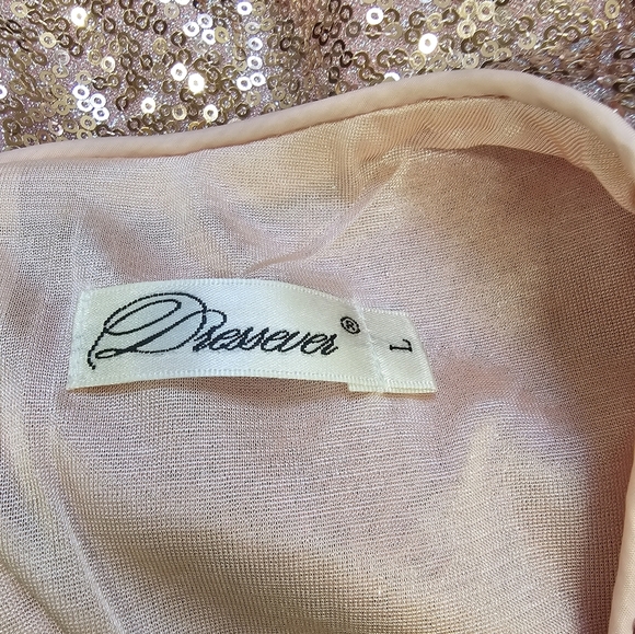 Dressever Sequin Sleeveless Pink Dress L - Picture 4 of 4